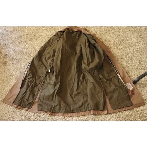 LONDON FOG 90s Vintage Brown Trench Coat Tie Belted Long Full Length 6P Petite - Picture 6 of 9